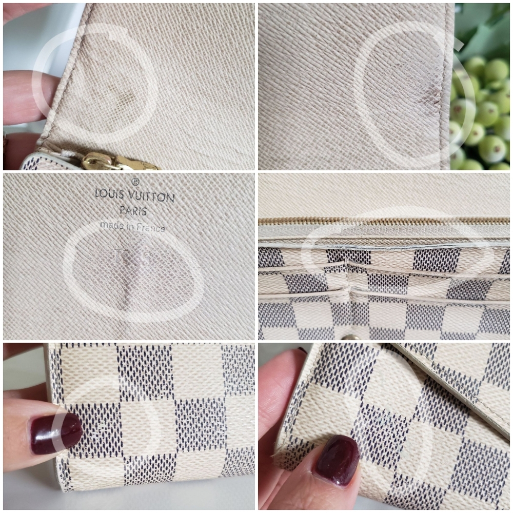 **SOLD** Authentic Pre-owned Louis Vuitton Damier Azur Sarah Flap Wallet - Picture 11 of 15